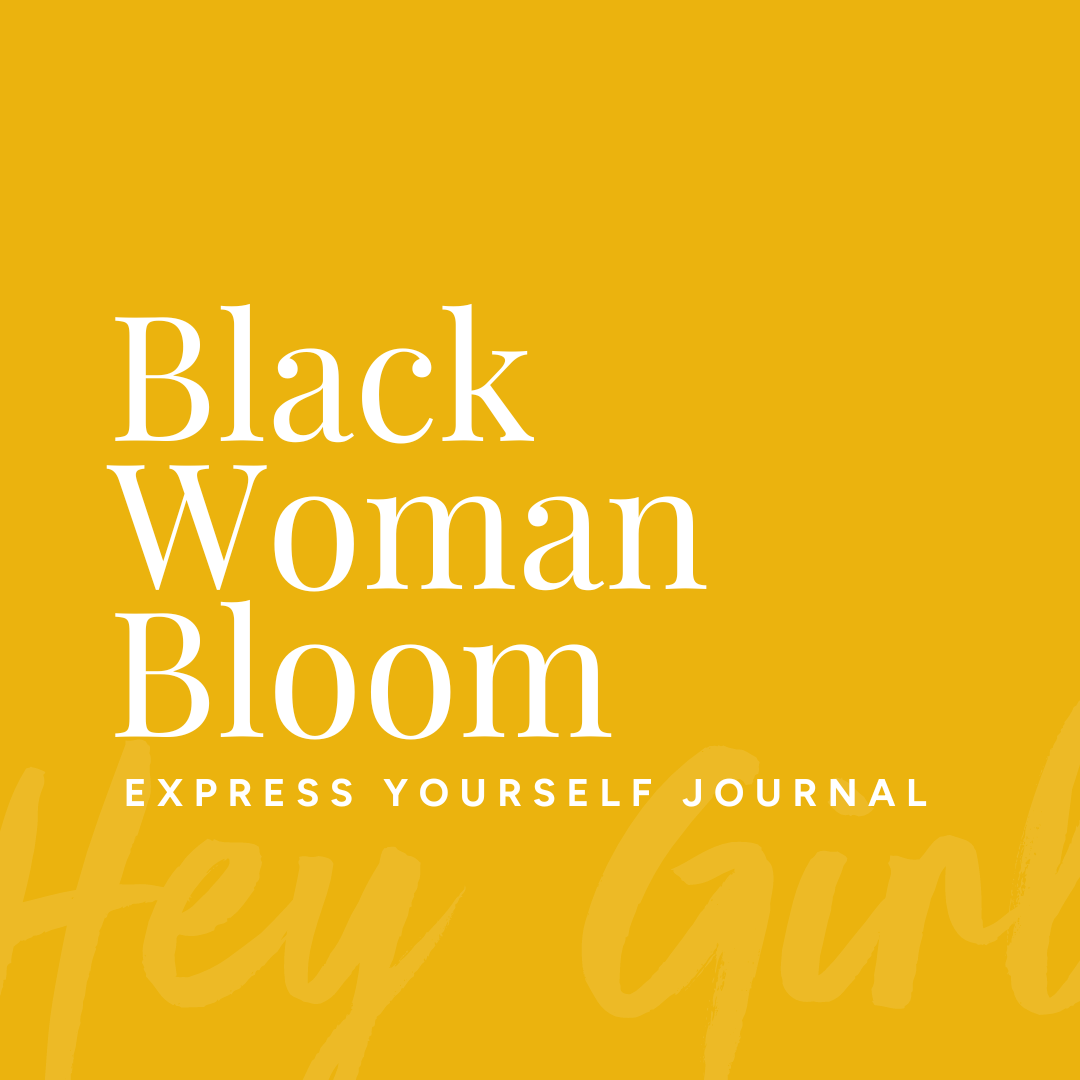 Black Woman Bloom Blank Journal
